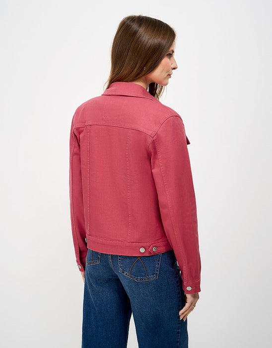 Crew Clothing Women's Western Denim Jacket In Red