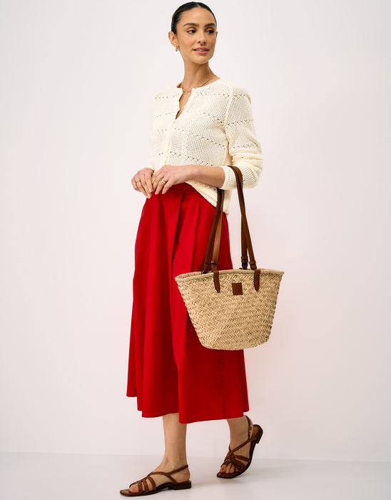 Crew Clothing Women's Lace Knit Cardigan In Ivory