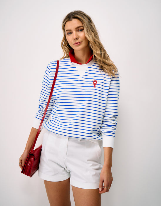 Crew Clothing Women's Breton Graphic Sweatshirt In Lobster