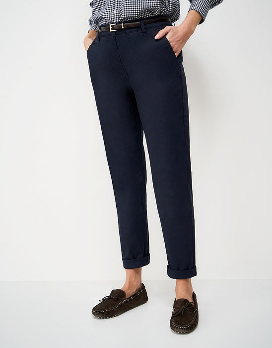 Crew Clothing Women's Garment Washed Chino In Navy