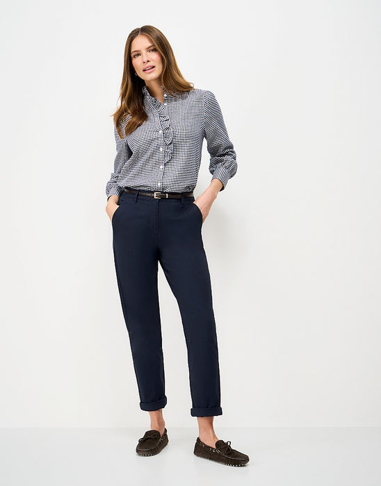 Crew Clothing Women's Garment Washed Chino In Navy