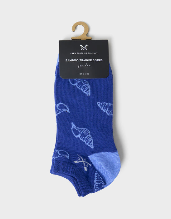 Crew Clothing Mens 3 Pack Bamboo Trainer Socks In Navy