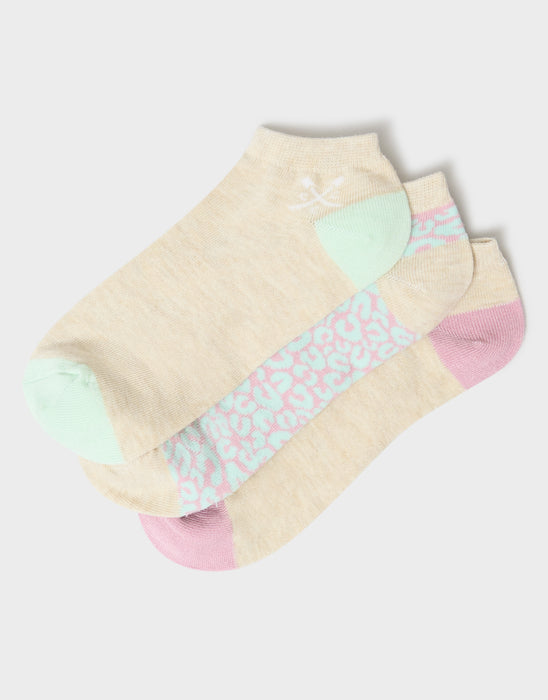 Crew Clothing Mens 3 Pack Bamboo Trainer Socks In Multi
