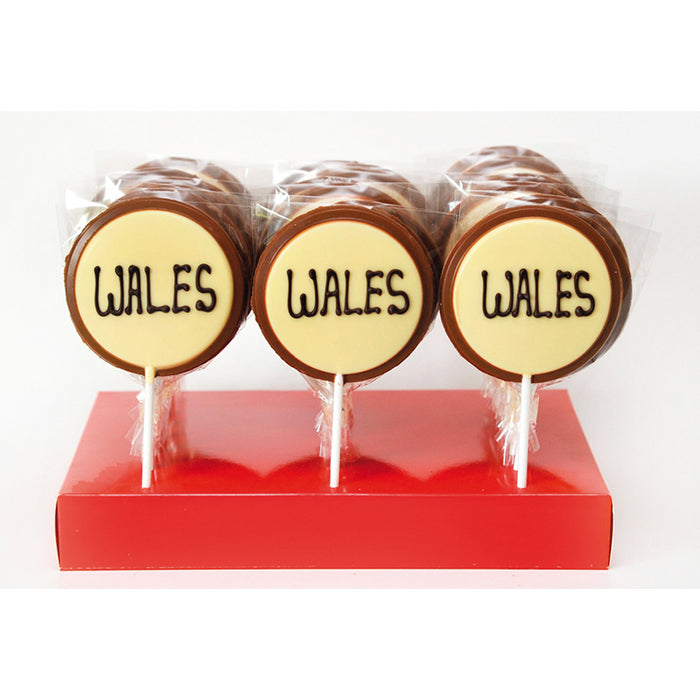 Hand Decorated Chocolate Lollipop Wales