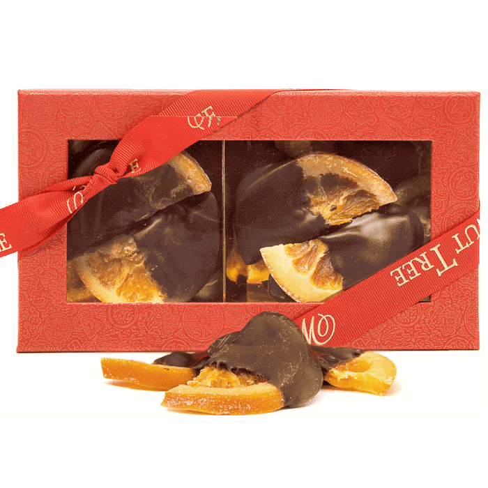 Walnut Tree Orange Slices in Dark Chocolate.