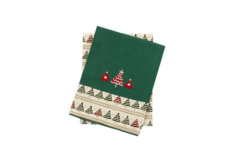 Walton & Co Marilyn Christmas Tree Striped Tea Towel