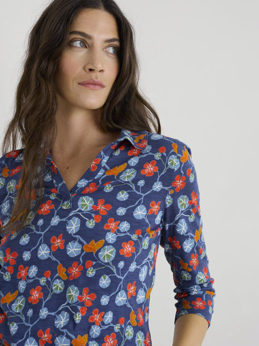 Seasalt Women's Wavecrest Shirt In Winding Nasturtiums Squall