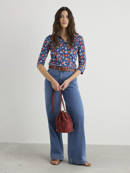 Seasalt Women's Wavecrest Shirt In Winding Nasturtiums Squall