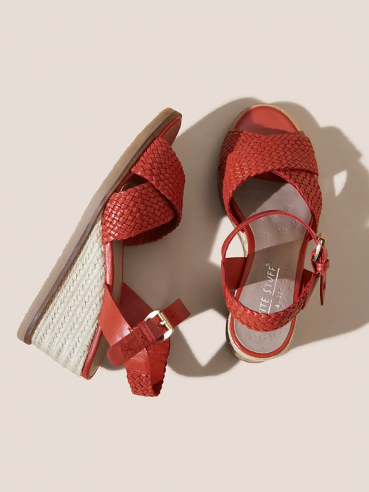 Burnt orange wedge 2024 sandals