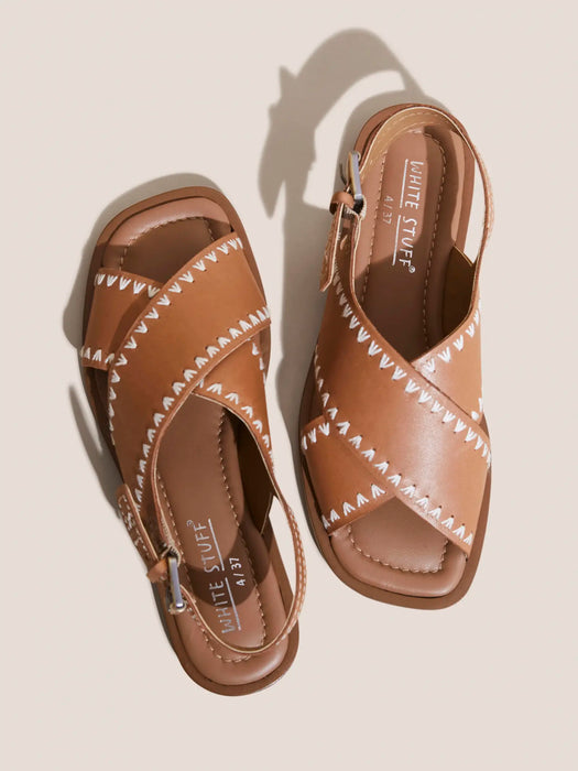 White and best sale tan sandals