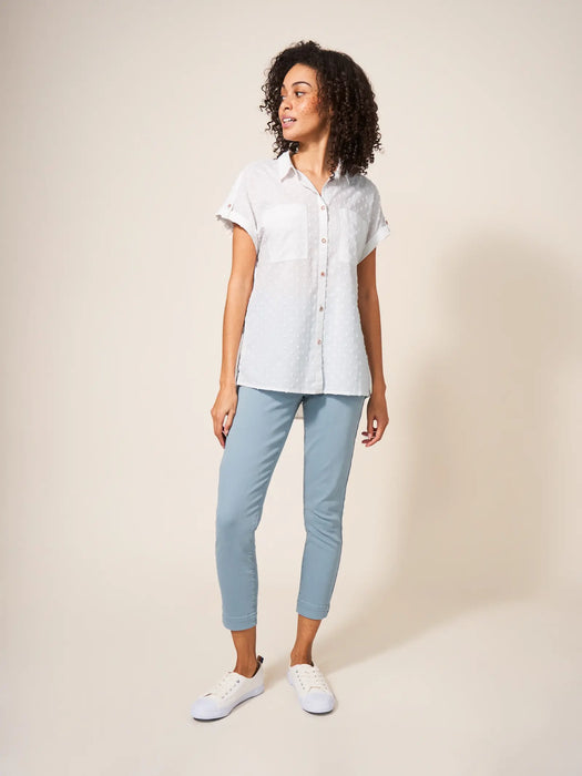 White Stuff Women's Pale Ivory Ella Organic Cotton Shirt