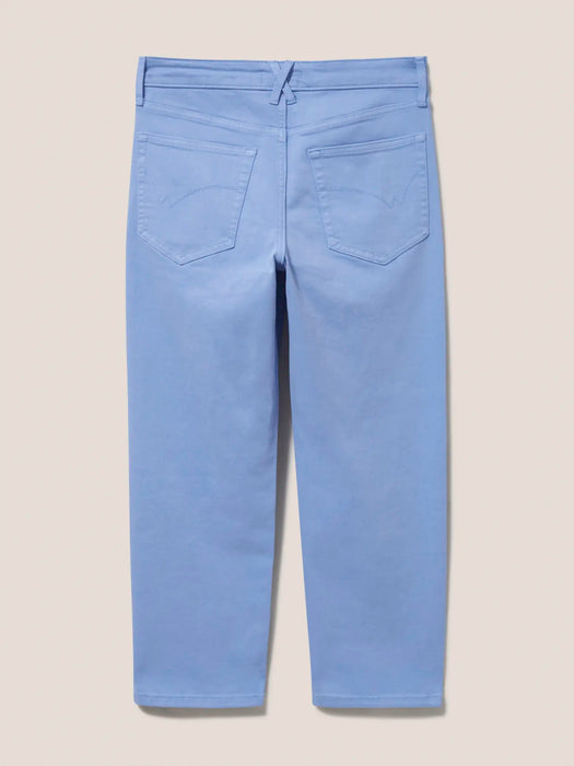 White Stuff Women's Mid Blue Blake Straight Crop Jean