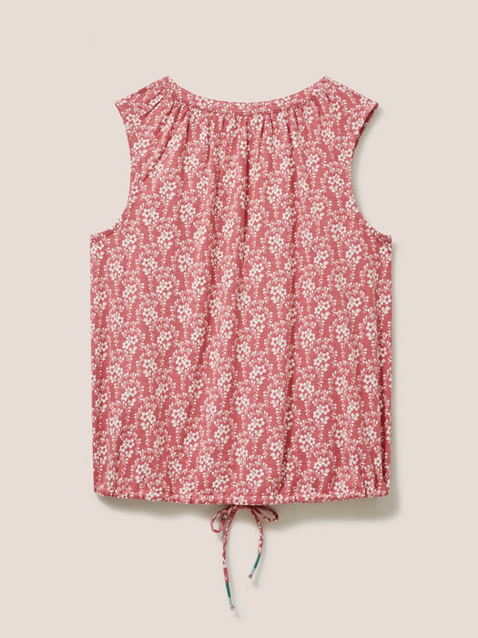 White Stuff Women's Pink Sunrise Print Vest