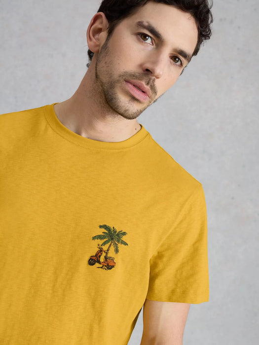 White Stuff Men's Abersoch Scooter Graphic Tee In Yellow Print