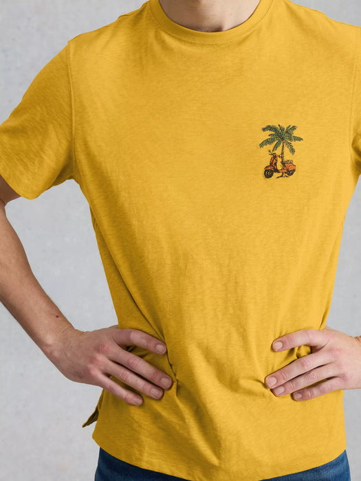White Stuff Men's Abersoch Scooter Graphic Tee In Yellow Print