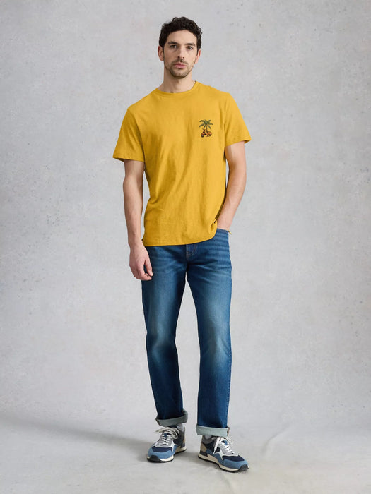 White Stuff Men's Abersoch Scooter Graphic Tee In Yellow Print
