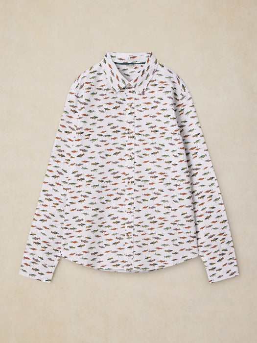 White Stuff Men's Bruton Oxford Shirt In White Multi