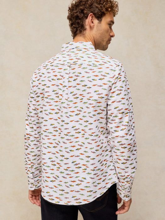 White Stuff Men's Bruton Oxford Shirt In White Multi