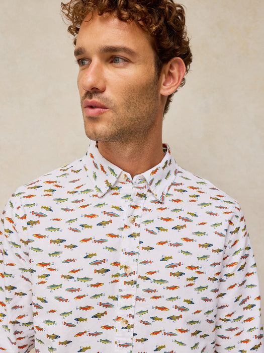 White Stuff Men's Bruton Oxford Shirt In White Multi