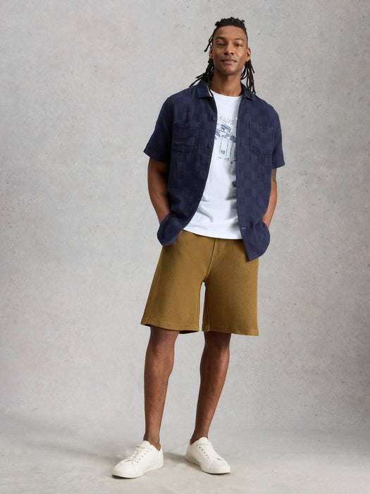 White Stuff Men's Denny SS Check Shirt In Dark Navy