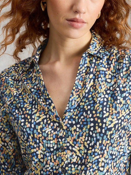 White Stuff Women's Annie Jersey Shirt In Navy Print