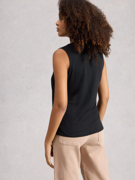 White Stuff Women's Ellie Lace Vest In Pure Black