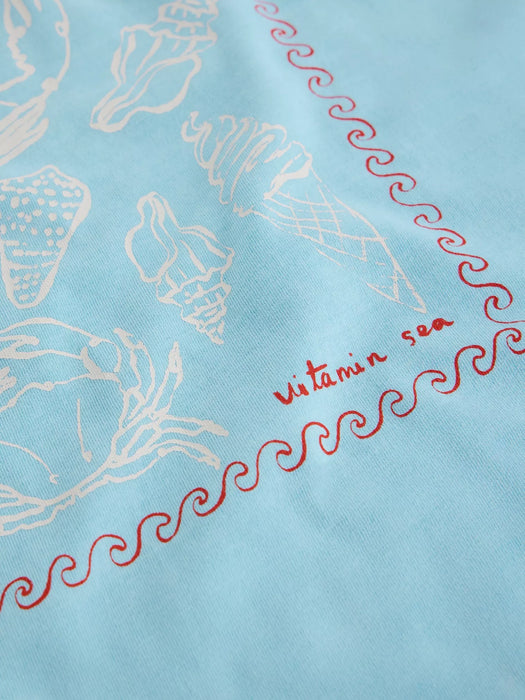 White Stuff Women's Gina Graphic Tee In Blue Print