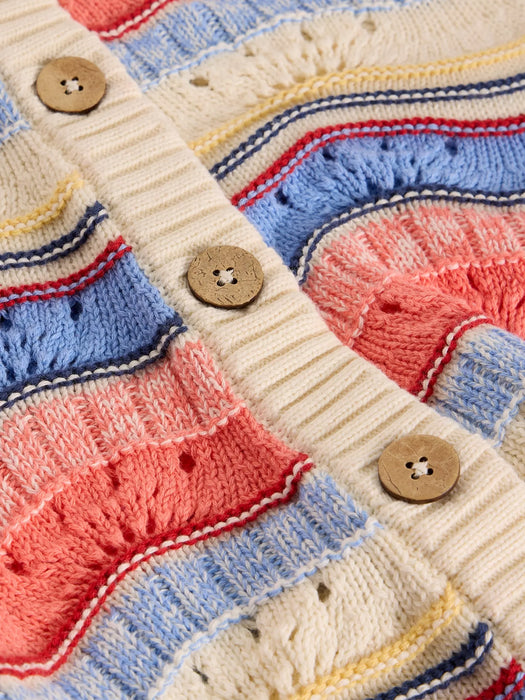 White Stuff Women's Isabella Wavy Cardi In Ivory Multi