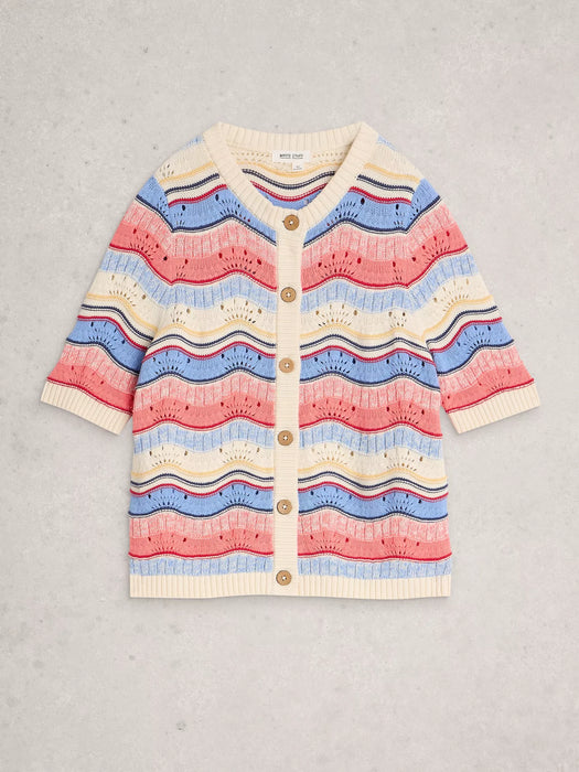 White Stuff Women's Isabella Wavy Cardi In Ivory Multi