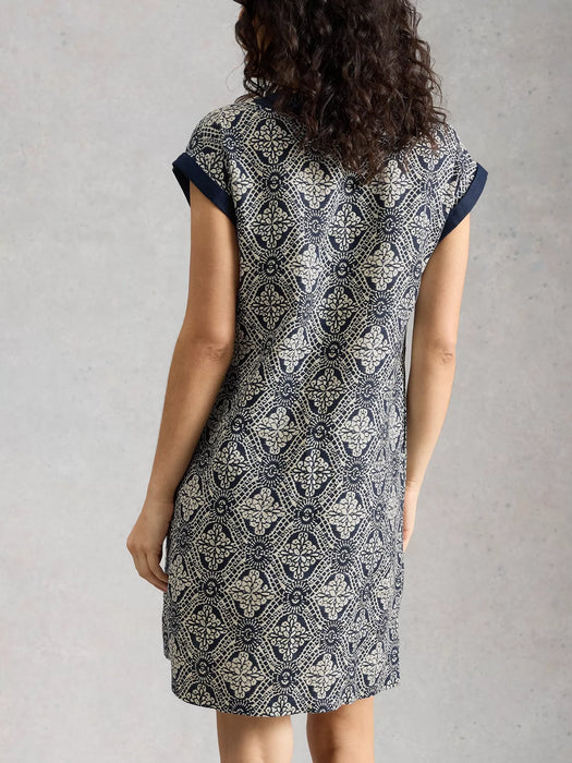 White Stuff Women's Jilly Linen Dress In Navy Multi