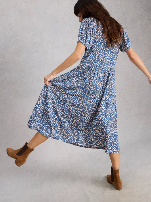 White Stuff Women's Leah Jersey Dress In Blue Multi