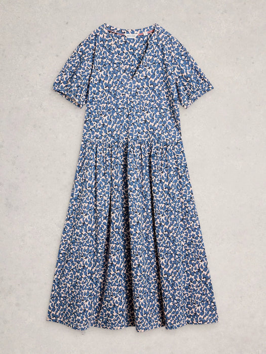 White Stuff Women's Leah Jersey Dress In Blue Multi