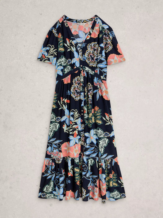 White Stuff Women's Phoebe Midi Dress In Navy Multi