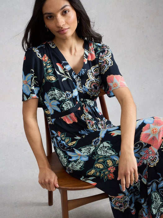 White Stuff Women's Phoebe Midi Dress In Navy Multi