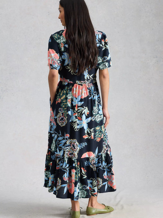 White Stuff Women's Phoebe Midi Dress In Navy Multi