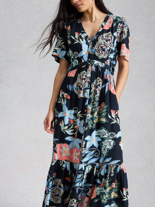 White Stuff Women's Phoebe Midi Dress In Navy Multi