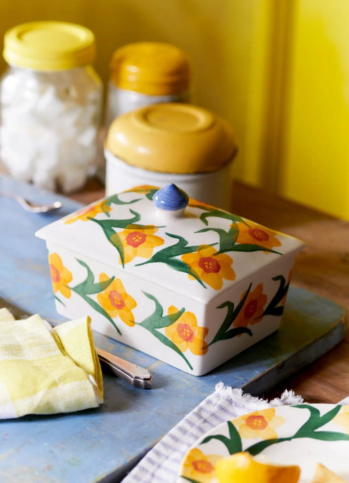 Emma Bridgewater Windblown Daffodils Small Butter Dish