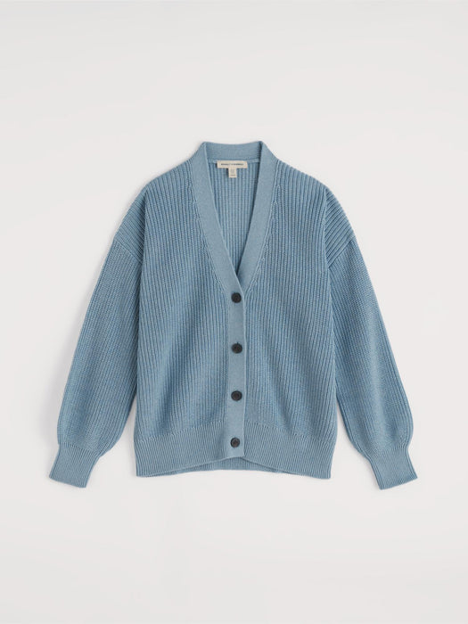 Seasalt Women's Winding Creek Organic Cotton Knit Cardigan In Blue Fog