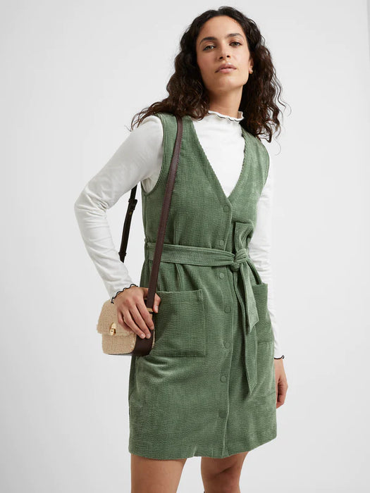 Belted sales pinafore dress