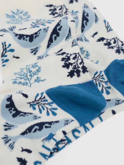 Seasalt Women's Bamboo Arty Socks In Harbour Seals Chalk