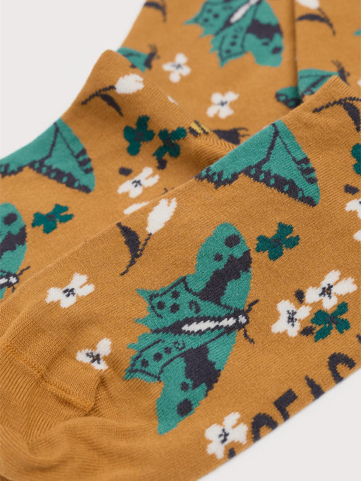 Seasalt Women's Bamboo Arty Socks In Wing Flower Mango