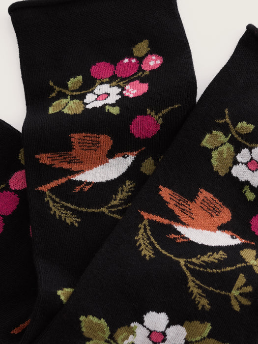 Seasalt Women's Bamboo Arty Socks In Sweet Nightingale Onyx