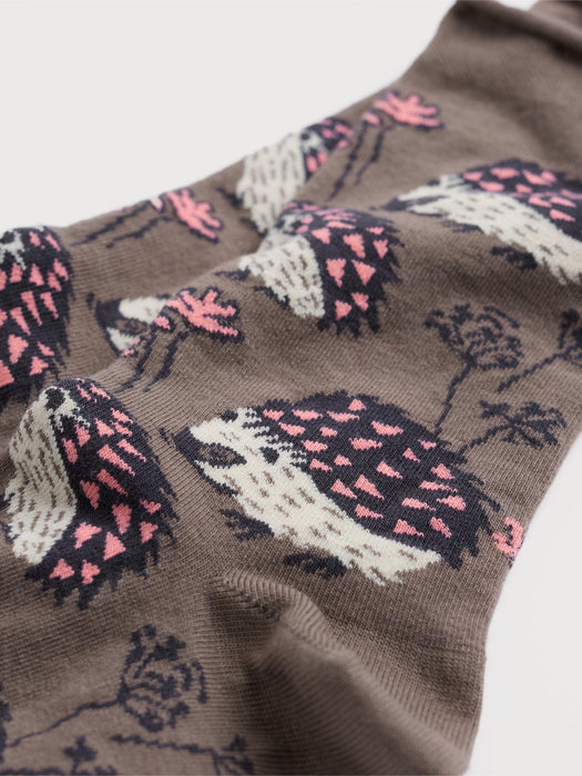 Seasalt Women's Arty Organic Cotton Socks In Hedgehog Garden Pottery
