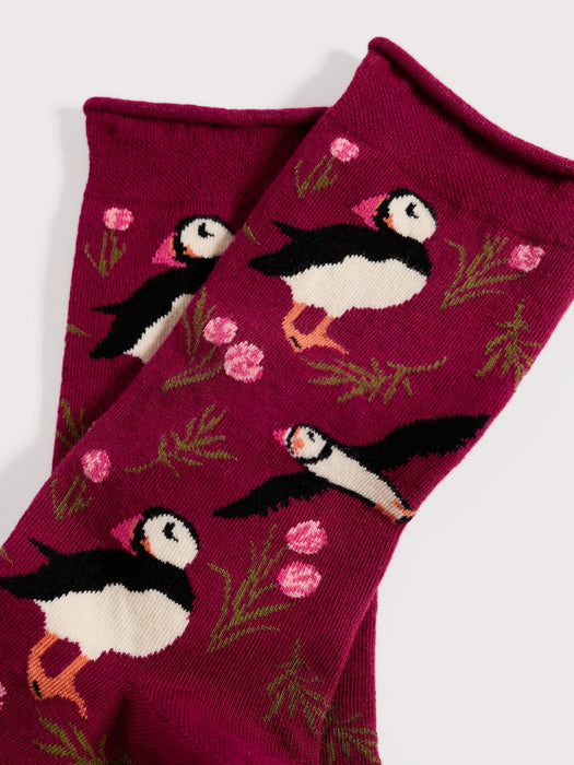 Seasalt Women's Arty Organic Cotton Socks In Puffin Thrift Crab Apple