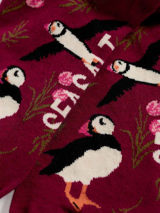 Seasalt Women's Arty Organic Cotton Socks In Puffin Thrift Crab Apple
