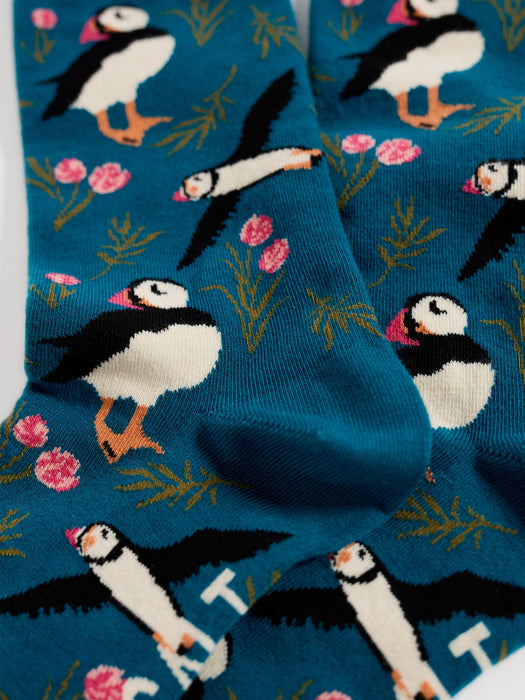 Seasalt Women's Arty Organic Cotton Socks In Puffin Thrift Seaway