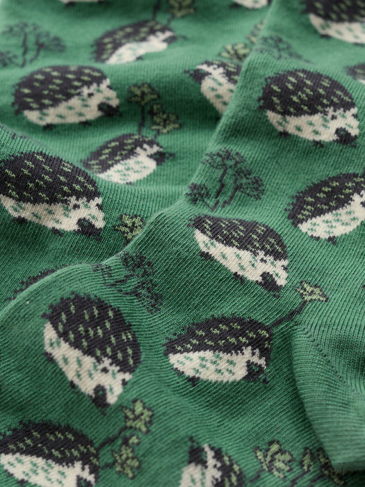 Seasalt Women's Arty Organic Cotton Socks In Hedgehog Garden Dried Basil