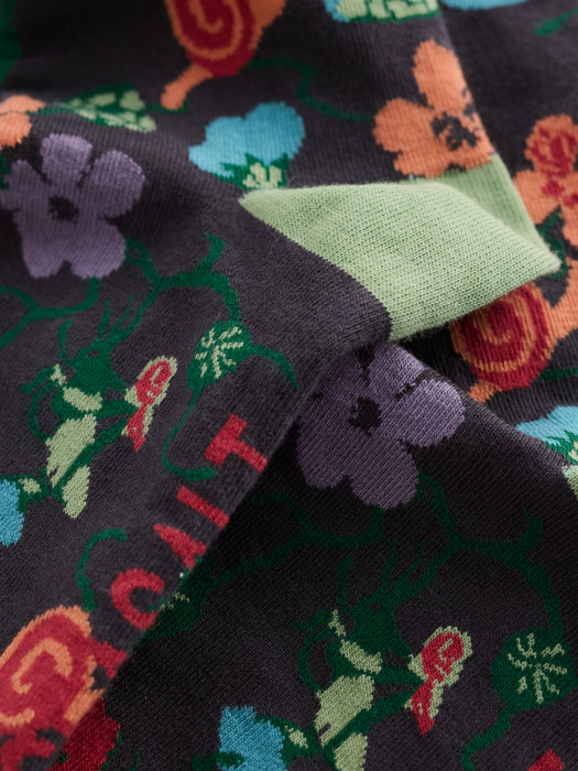 Seasalt Women's Arty Organic Cotton Socks In Nasturtium Press Slate