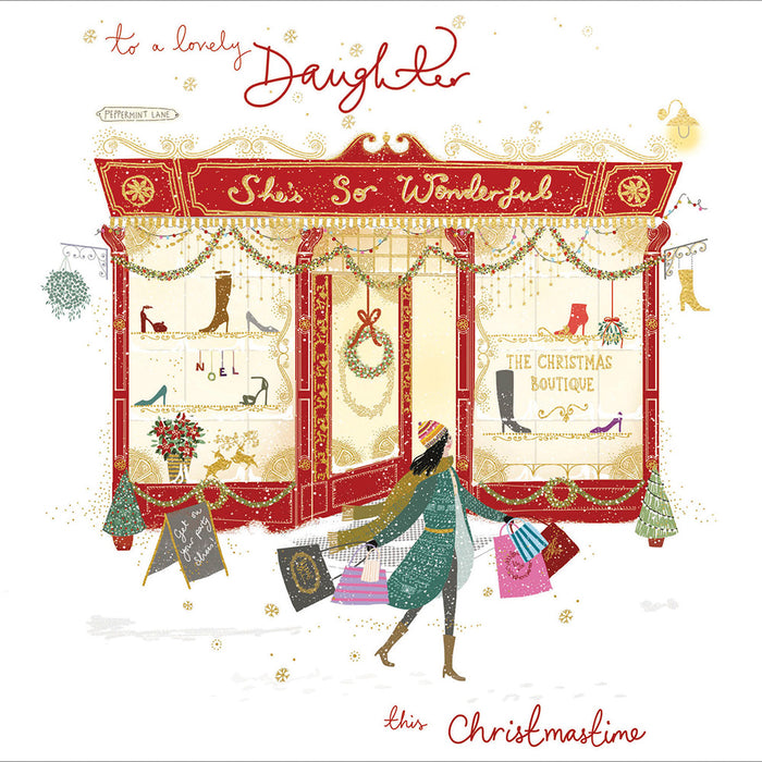 Woodmansterne 'Lovely Daughter' Christmas Card