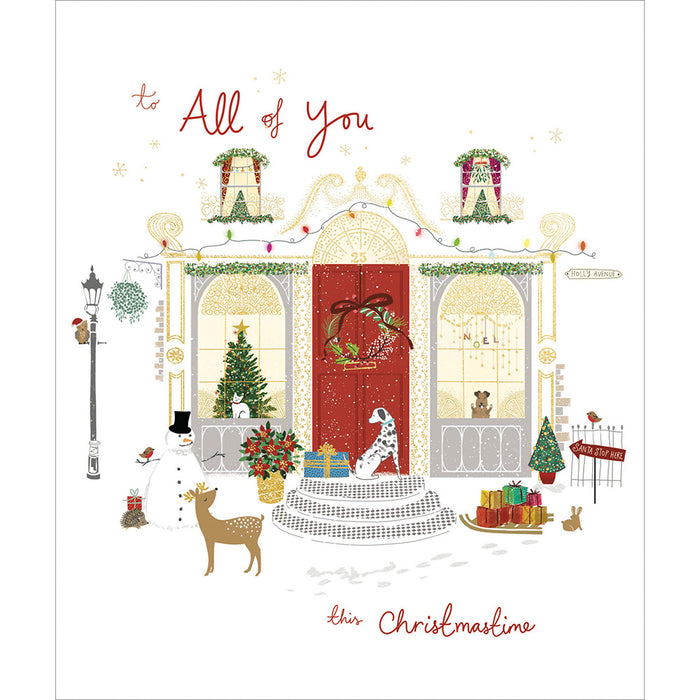 Woodmansterne 'To All Of You' Christmas Card